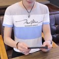 thumbnail image 3 of Camiseta ajustada para hombre, camisetas negras para hombre, camisetas Kpop, ropa básica lisa, ropa de calle, cuello redondo, músculos, algodón, sin logotipo, moda S, 3 of 5