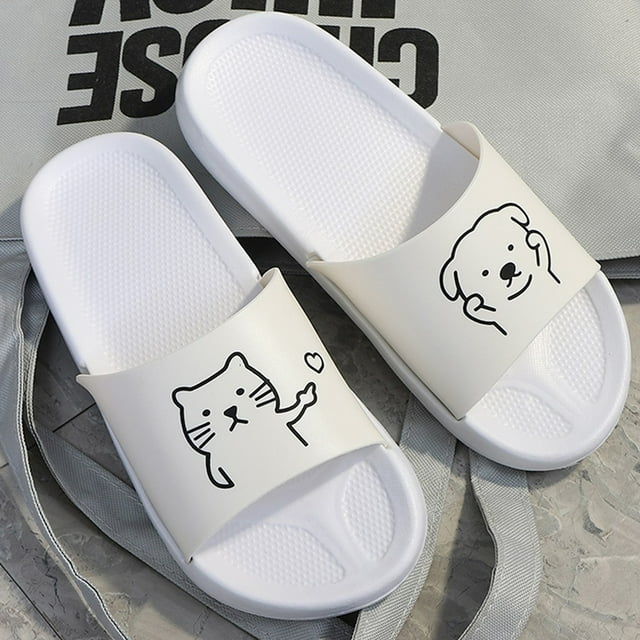 LSLJS Unisex Fashion Color Cute Pattern Set Toe Flip Flops Home Slippers, Women's Slippers