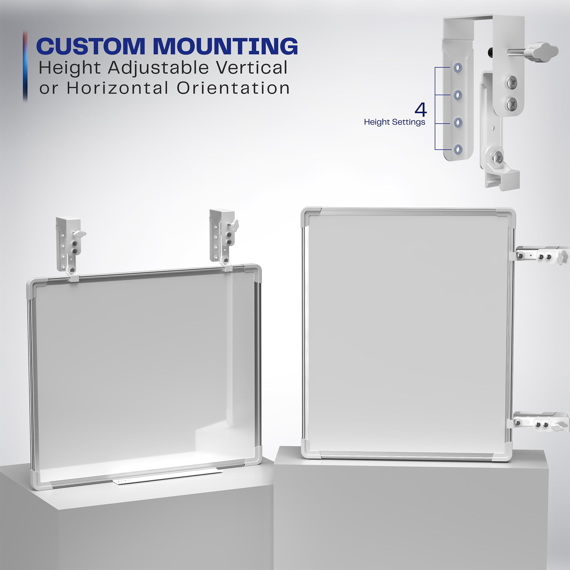 VIVO 24 x 20 inch Hanging Whiteboard with Metal Hook Mounting System for Door