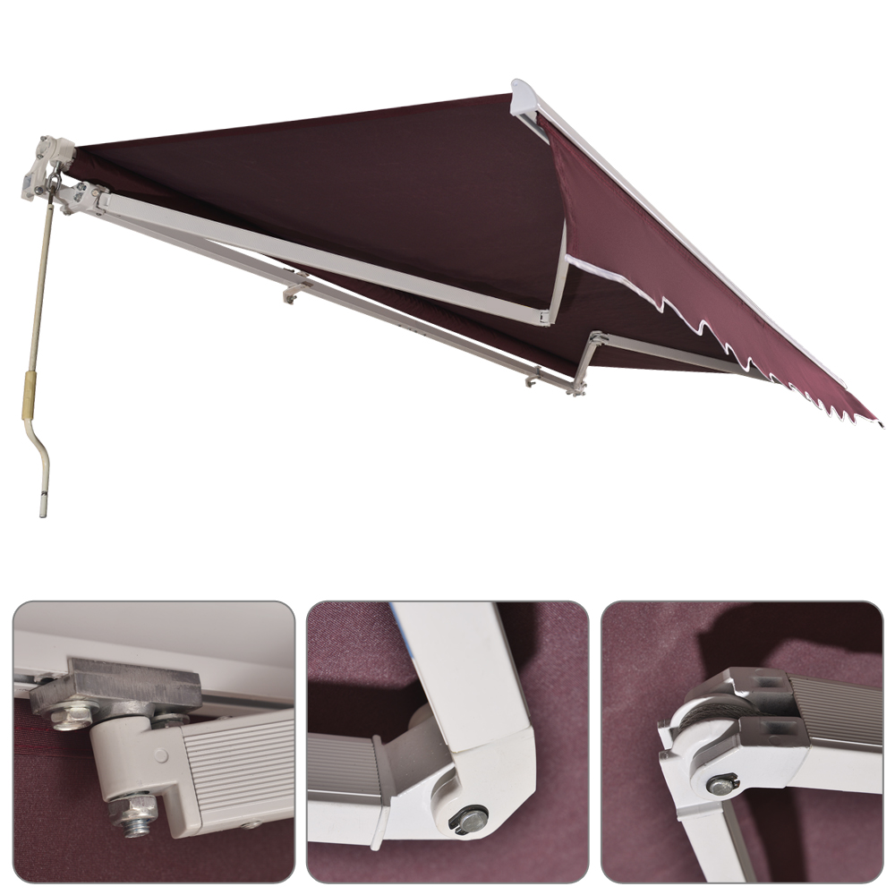 Kadyn 13x8 Foot Patio Retractable Awning, Outdoor Sunshade Canopy Awning for Outdoor Patio, Sunshade Canopy Awning Cover, UV Protection, Wine Red Kadyn 13x8 Foot Patio Retractable Awning, Outdoor Sunshade Canopy Awning for Outdoor Patio, Sunshade Canopy Awning Cover, UV Protection, Wine Red