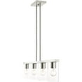 thumbnail image 5 of 4.5 inch 4 Light Brushed Nickel Chandelier with Clear Glass Shade, 5 of 6