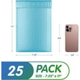 thumbnail image 2 of Pack de 25 sobres acolchados de burbuja azul claro, 7.25 x 11 pulgadas, sobres acolchados con cierre autoadhesivo, 2 of 7