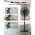 thumbnail image 6 of NFTIGB 16'' Oscillating Pedestal Fan w/Remote and Timer, Adjustable Height Floor Fan, Black 2026 New, 6 of 8