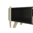 thumbnail image 3 of Bestar Alhena 63W TV Stand for 50 inch TV in uv black & sandy brown oak, 3 of 13