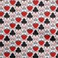 thumbnail image 1 of oneOone Silk Tabby Red Fabric Poker Card Craft Projects Decor Fabric Printed By The Yard 42 Inch Wide, 1 of 4