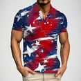 thumbnail image 5 of Chiccall Men's 4th of July Patriotic Shirts Independence Day American Flag Print Casual Short Sleeve Summer Tops, 5 of 5