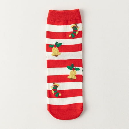 

8 pair Ladies Christmas Stockings Casual Fashion Cartoon Printing Cotton Socks Color Random