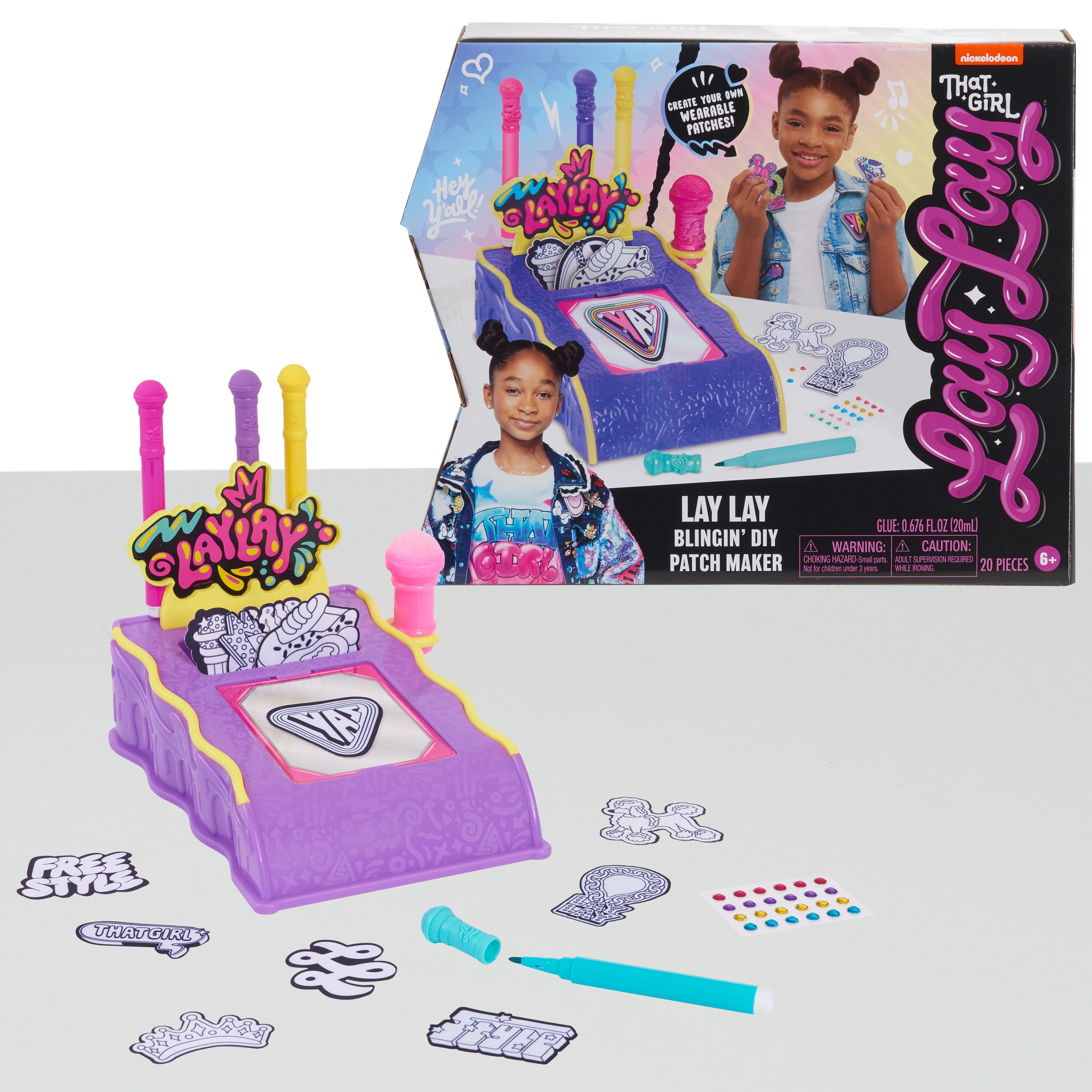 Nickelodeon That Girl Lay Lay’s Blingin’ DIY Patch Maker,  Kids Toys for Ages 6 Up, Gifts and Presents