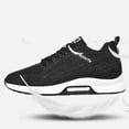 thumbnail image 5 of HXWCHs Men's Casual Sneakers with Hidden Lift Height Elevator Mesh Trainers Lightweight Breathable Lace Up Sports Shoes for Everyday Wear 7.5 Black, 5 of 8