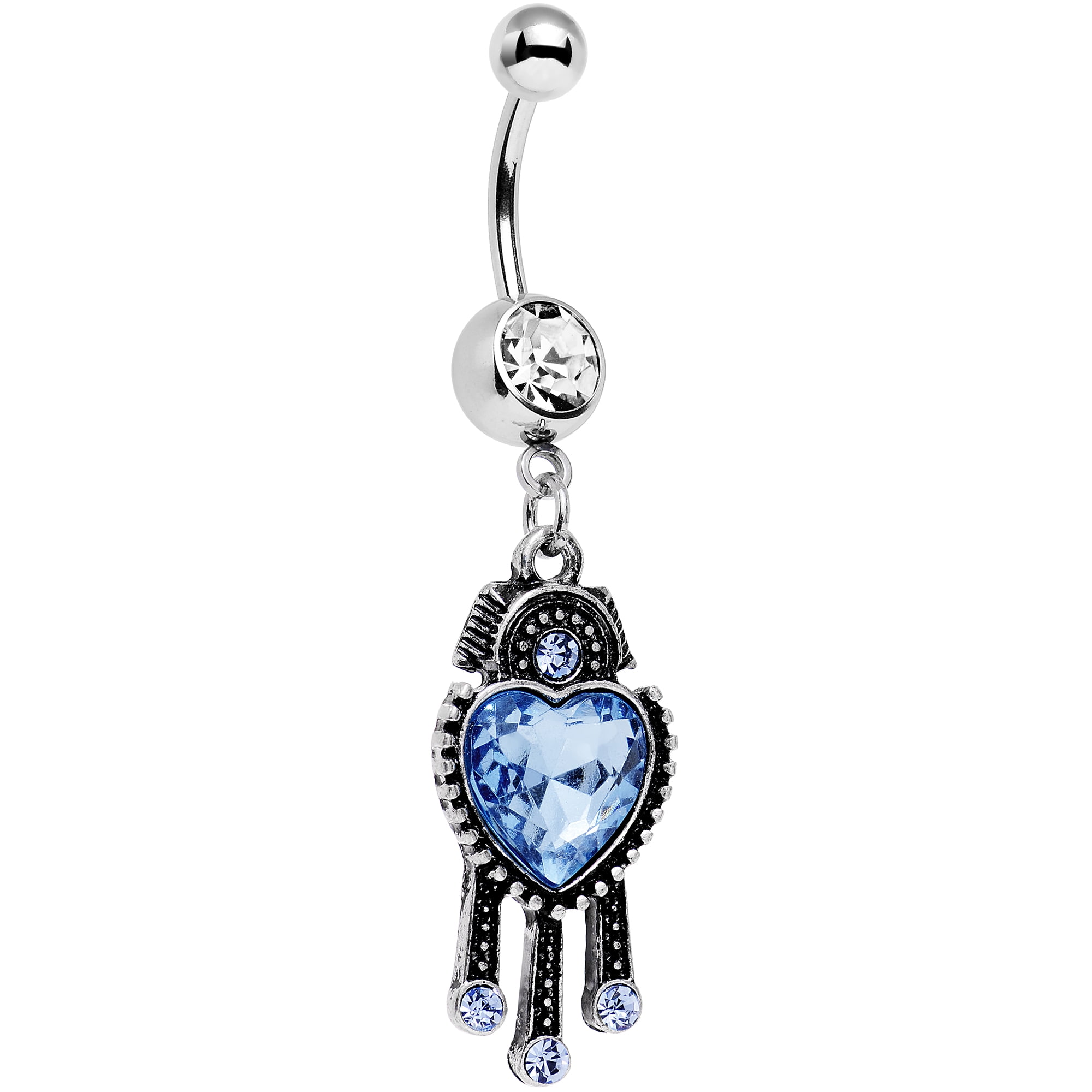 Licensed MLB Clear Gem Blue Anodized New York Yankees Belly Ring – BodyCandy