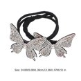thumbnail image 2 of WHAMVOX Crystal Butterflies Hair Bun Maker Shaper Lightweight Durable Silver Rhinestone Iron Wire Rubber Band 3.5 Inch, 2 of 8