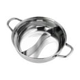 thumbnail image 4 of Tnarru Stainless Steel Divided Hot Pot Double Sided Multifunctional with Divider Soup Cookware Mandarin Duck Pot for Party Household 36cm, 4 of 8