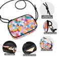 thumbnail image 3 of FORMRS Mini Crossbody Bag for Women Adjustable Shoulder Rope Travel Casual Phone Purse, Purple Colorful Circles, 3 of 7