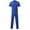 Blue#01, variant on Cxenplz Short Sleeve Coveralls for Men, Zip Front Twill Lapel Collar Work Coverall Lightweight with Elastic Waist Action Back Jumpsuit with Pockets