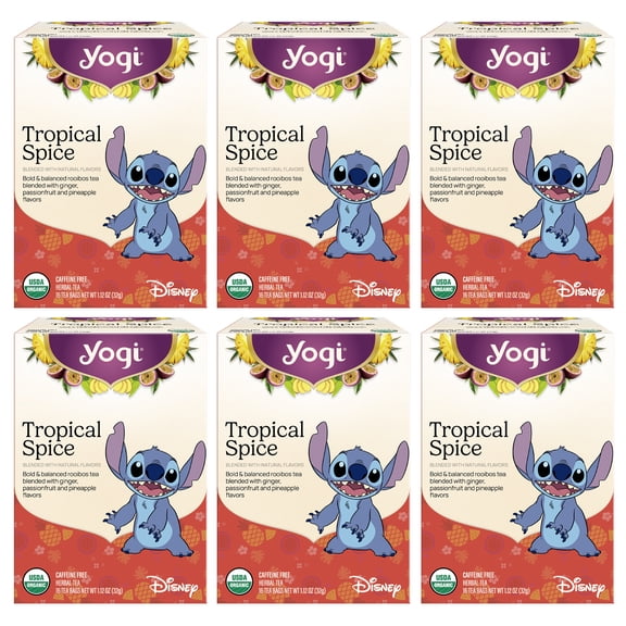 Yogi Tropical Spice Tea (6 pk, 16 ea) - Caffeine-Free Organic Herbal Tea