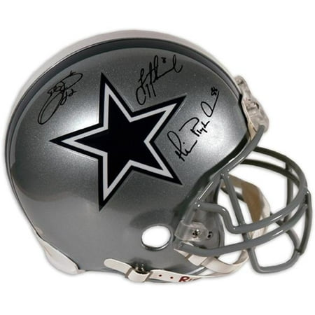 - Dallas Cowboys Aikman, Irvin, Smith Autographed Pro Helmet - Fanatics Authentic Certified
