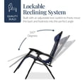 thumbnail image 7 of Best Choice Products Oversized Padded Zero Gravity Chair, Folding Outdoor Patio Recliner w/ Side Tray - Navy/Gray, 7 of 7