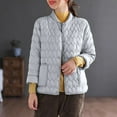 thumbnail image 2 of GEWSEY Women's Quilted Barn Jackets 2025 Trendy Puffy Coats Quilted Bomber Jacket Lightweight Warm Winter Outerwear Clothing (Light Blue, XL), 2 of 9