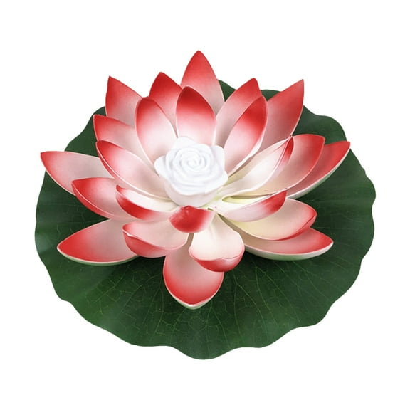 ZMKIAG Floating Artificial Lotus Light, Waterproof Lifelike Floating Flower Light Battery Operated Water Activated Pool Flower Lamp for Wedding, Anniversary, Garden Decoration