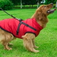 thumbnail image 2 of Pet Dog Jacket With Harness Winter Warm Dog Clothes For Small Dogs Windproof Big Dog Coat Winter Clothes Red, 2 of 17
