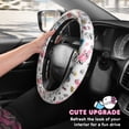 thumbnail image 6 of "Hello Kitty Steering Wheel Cover, Official Sanrio Car Steering Wheel Cover with Universal Size 14.5 - 15.5, Cute White Hello Kitty Car Accessories for Women (Hello Kitty Look at Me) ", 6 of 9