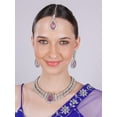 thumbnail image 3 of Parshwa Creations Exquisite Indian Bollywood Wedding & Bridal Wear Silver Plated Women's Kundan Jewelry Choker Necklace Set, 3 of 7