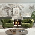 thumbnail image 6 of La Rosa Victorian Tufted Upholstered Accent Chair Olive Green, 6 of 11