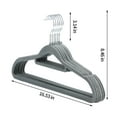 thumbnail image 3 of RKSTN Storage and Organization Flocked Clothes Hanger Home Adult Non-Slip Drying Rack No Mark Hanger, 16.5 Inches, 10-Pack, Great For Adult Closets, Clothes, Pants, Coat And More Storage Bins, 3 of 6