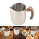 thumbnail image 4 of Taza para espumar leche Mango de madera Jarra de leche de acero inoxidable Taza Espumador Taza de café Jarra para espumar leche Coffeware para Holiday 1000ML SM SunniMix Tazas para espumar leche, 4 of 7