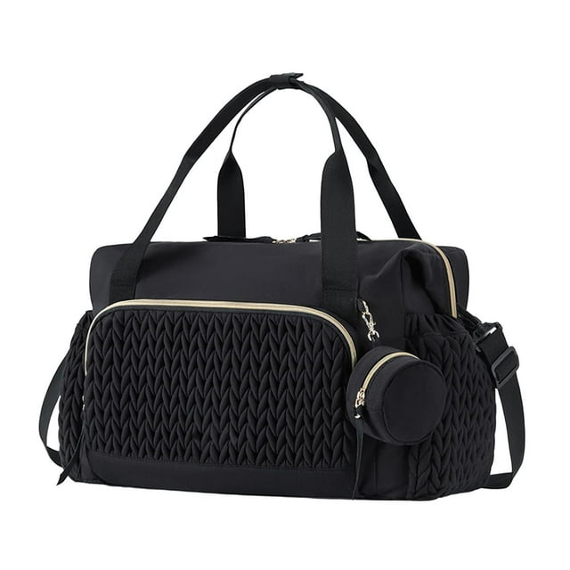 TISHITA Diaper Bag Lightweight Large Capacity Shoulder Bag for Nurses Women Work Gym Black
