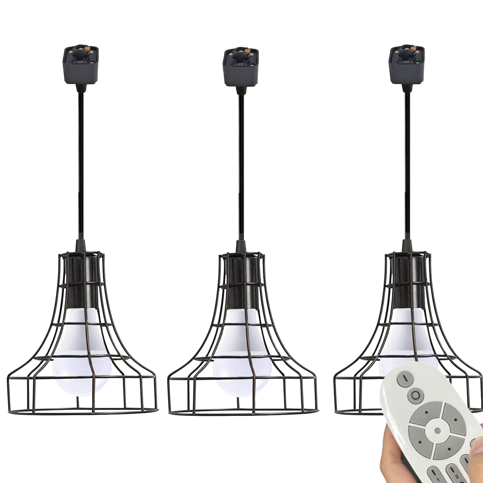 FSLiving HType Track Lighting Modern Industrial Matte Black Cage