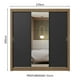 thumbnail image 3 of Ropero Closet Madesa Nobre 3 Puertas 1 Espejo MN 2, 3 of 5