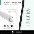 thumbnail image 5 of Fine Fixtures Single Fixed Glass Shower Panel - Clear Tempered Frameless Shower Glass Door 34" W X 74" H Black Finish, 5 of 11