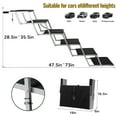 thumbnail image 4 of Extra Wide Dog Stairs for Car - Foldable Dog Ramps for Large Dogs with Non Slip Surface, Portable Dog Steps for Cars and SUV, Truck, Support Up to 250 Lbs, Silver, 6 Steps, 4 of 7