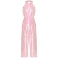 thumbnail image 3 of CHICTRY Filles Enfants Mode Col Licou Paillettes Robes Barboteuse Combinaison Costume Formel Danse Bal Tenue Rose 14, 3 of 7