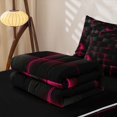 thumbnail image 5 of Erosebridal 3D Abstract Zipper Twin Comforter Sets with Fitted Sheet and 2 Pillowcases for Boys Men, Neon Glow Texture Print Zipper Bedding Set, Hot Pink, Black Reversible, 4pcs, 5 of 7