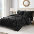 thumbnail image 2 of Juicy Couture Diamond Twin Comforter Set - Ruffle 2-Piece Machine Washable Reversible Bedding Comforter Set, Black, 2 of 4
