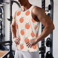 thumbnail image 5 of Fuzoiu Orange Peach Print Men's Workout Tank Tops,Sleeveless Gym Shirt Quick Dry,Fitness Bodybuilding T-Shirt,Muscle Athletic Workout Tee-3X-Large, 5 of 7