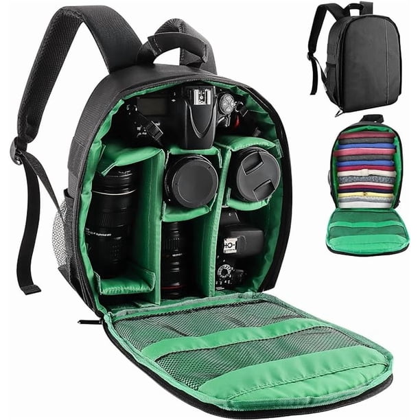 Mochila para cámara, bolsa impermeable para cámara fotográfica, funda para portátil, mochila para fotografía con inserto acolchado extraíble