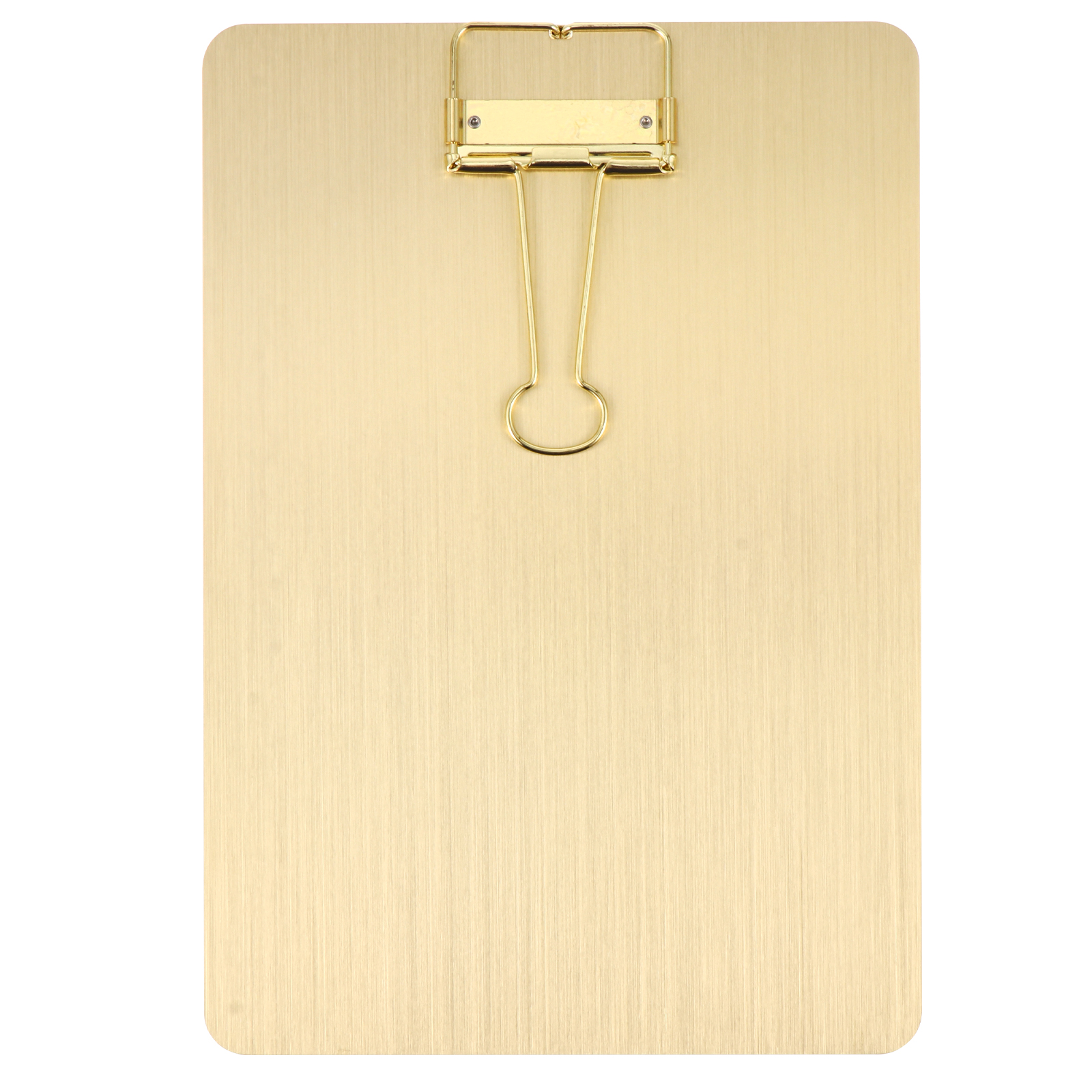 NUOLUX 1pc A5 Paper Clipboard Stainless Steel Writing Pad Paper Holder Menu Stand