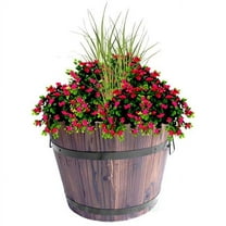 Extra Large Wooden Whiskey Barrel Planter, 18' Dia x 14' High
