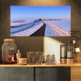 thumbnail image 1 of Panorama du Lac et Dike au Lever du Soleil - Impression sur Toile Paysage, 1 of 3