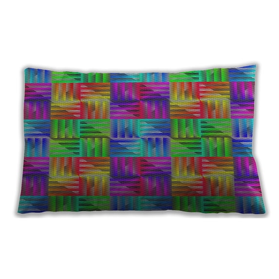 Ahgly Company Indoor Rectangular Patterned Lumbar Throw Pillow, 13 inch by 19 inch