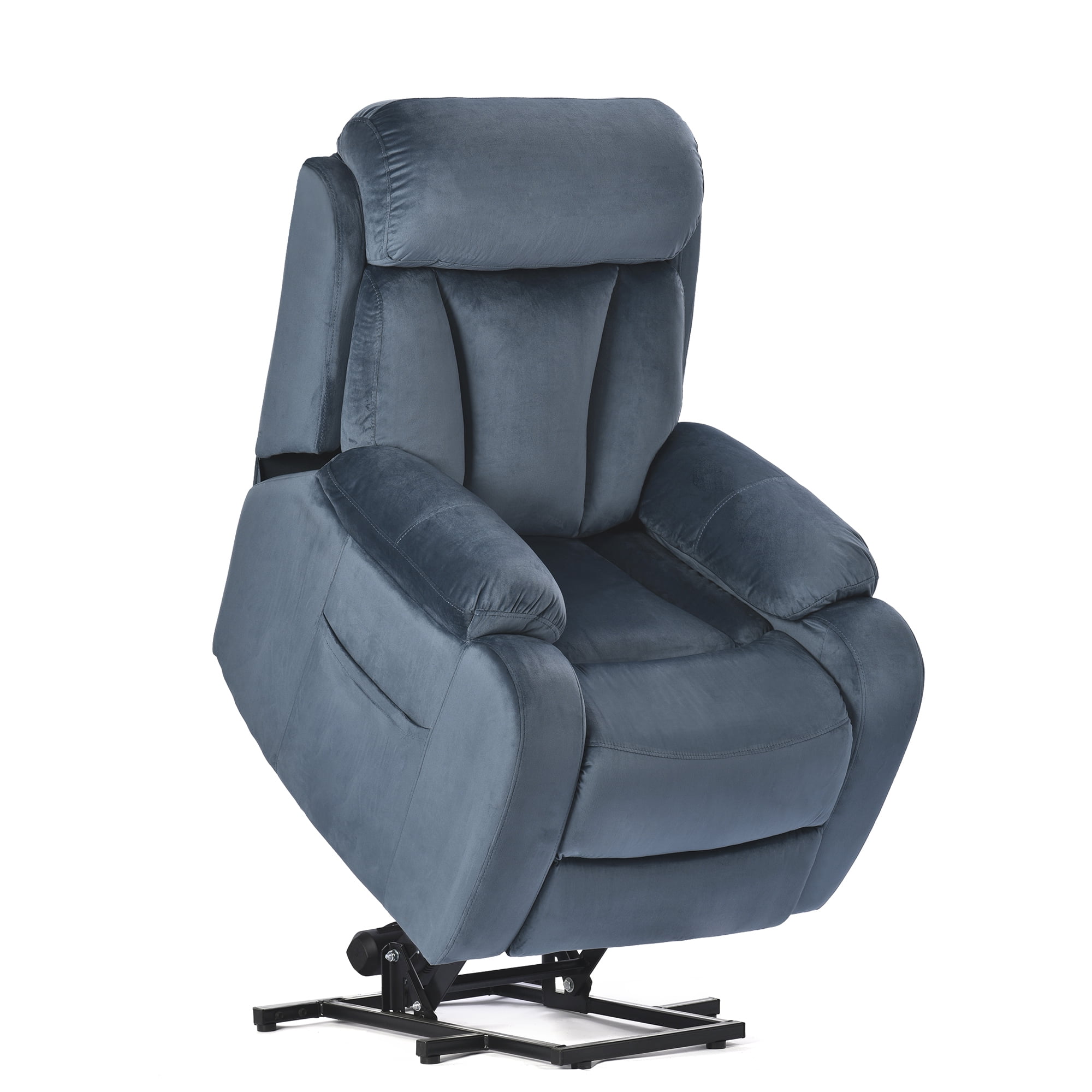 Resenkos Massage Recliner Chair, Fabric Recliner Sofa Home Theater Seating with Lumbar Support, Power Lift Recliner Chair for Living Room, Navy Blue Resenkos Massage Recliner Chair, Fabric Recliner Sofa Home Theater Seating with Lumbar Support, Power Lift Recliner Chair for Living Room, Navy Blue