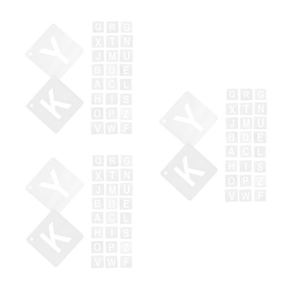 Masteelf 3 Sets  Reusable Letter Stencils For Painting A-Z Alphabet Stencil Templates For Early Education Plastic Stencils For Crafts And Wall Art Letter Drawing Stencils (Capital Letter)
