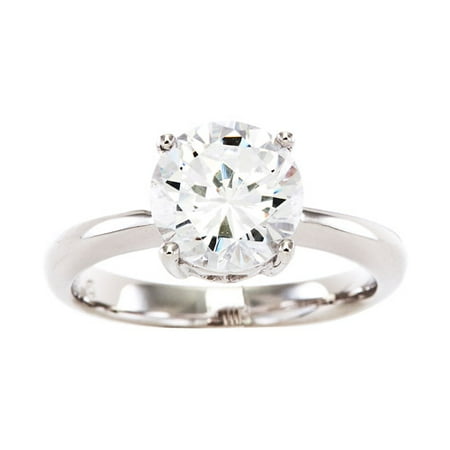 4.50 Carat T.G.W. White Cubic Zirconia Engagement Ring in Sterling Silver