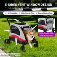 thumbnail image 2 of Dog Stroller for Large Dogs, Extra Large Pet Stroller Up to 160 Lbs, Foldable, Ventilated,360° Rotating Wheel, Easy Wash Pet Wagon with Adjustable Handle & Storage Pocket ﻿, 2 of 9