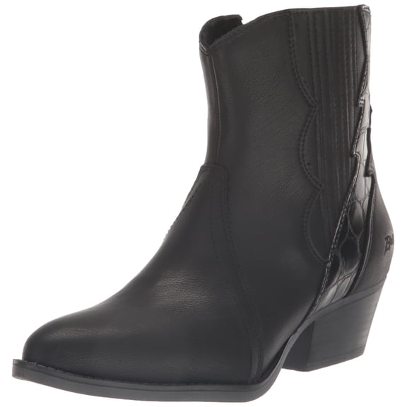 Blowfish Malibu Spangle Boots Women's US 7.5 Black Side Zip Pointed Toe JOBB345