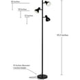 thumbnail image 4 of Brightech Ethan Floor Lamp, Dimmable Standing Lamp for Bedroom Reading, Great Living Room Décor, Modern LED Lamp for Living Rooms, Tall Tree Lamp for Offices - Black, 4 of 4