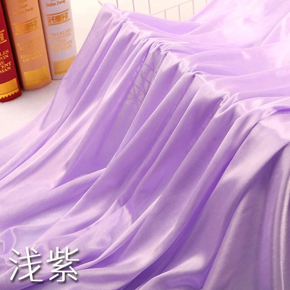 Xiao Hua light purple satin fabric 39.37 × 61.02 inches, 1 piece, wedding background fabric, shiny satin fabric for sewing, dress sewing material, craft silk fabric for DIY projects